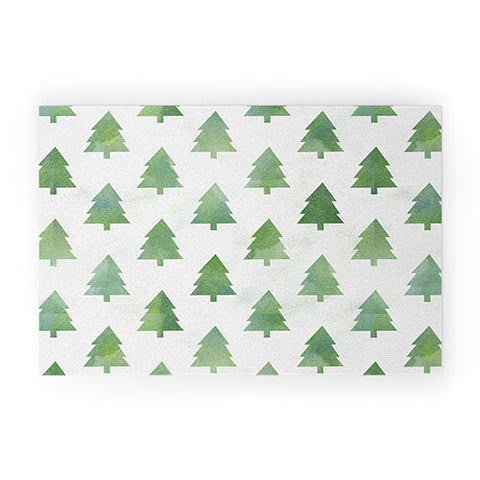 Leah Flores Pine Tree Forest Pattern Welcome Mat