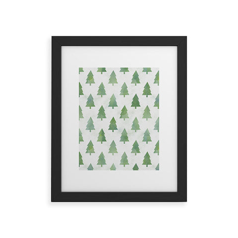 Leah Flores Pine Tree Forest Pattern Framed Art Print