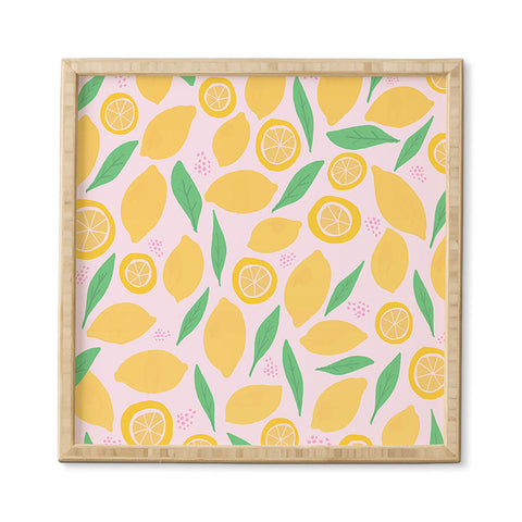 Leah Flores Pink Lemonade Pattern Framed Wall Art
