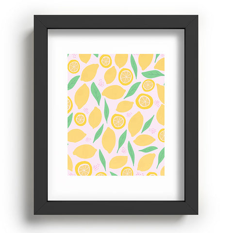 Leah Flores Pink Lemonade Pattern Recessed Framing Rectangle
