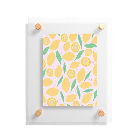 Leah Flores Pink Lemonade Pattern Floating Acrylic Print