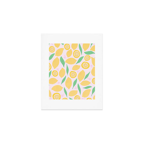 Leah Flores Pink Lemonade Pattern Art Print