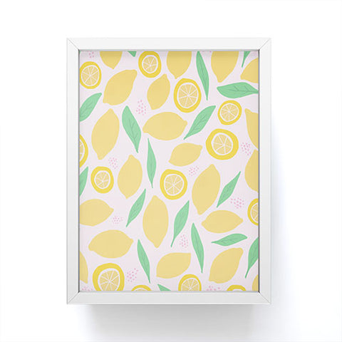 Leah Flores Pink Lemonade Pattern Framed Mini Art Print