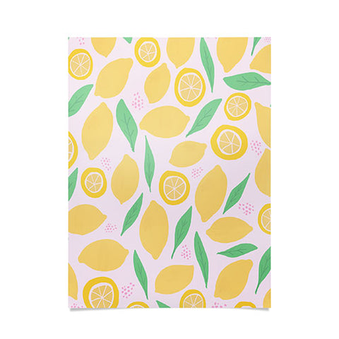Leah Flores Pink Lemonade Pattern Poster