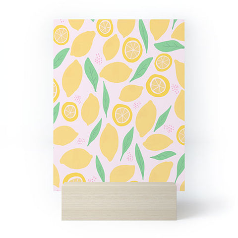 Leah Flores Pink Lemonade Pattern Mini Art Print