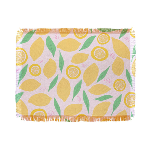 Leah Flores Pink Lemonade Pattern Throw Blanket