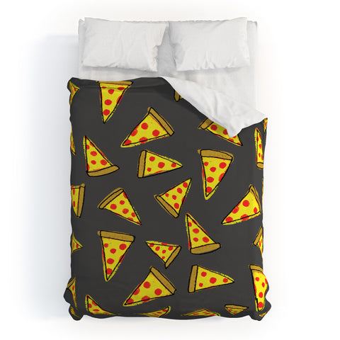 Leah Flores Pizza Party Duvet Cover