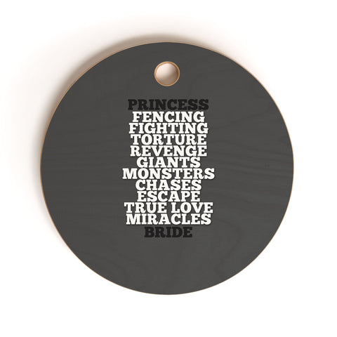 Leah Flores Princess Bride Cutting Board Round