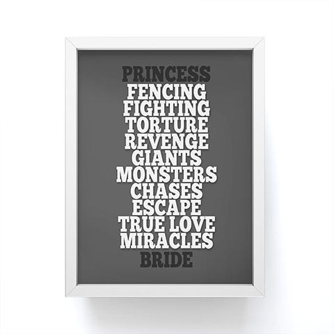 Leah Flores Princess Bride Framed Mini Art Print