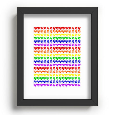 Leah Flores Rainbow Happiness Love Explosion Recessed Framing Rectangle