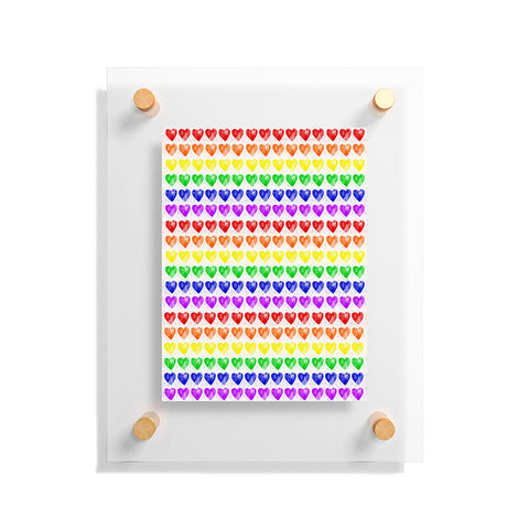 Leah Flores Rainbow Happiness Love Explosion Floating Acrylic Print