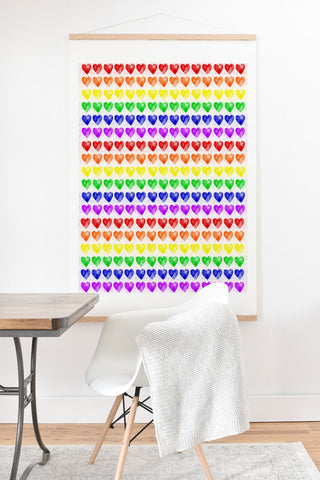 Leah Flores Rainbow Happiness Love Explosion Art Print And Hanger