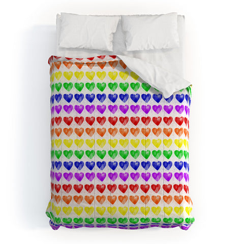 Leah Flores Rainbow Happiness Love Explosion Comforter