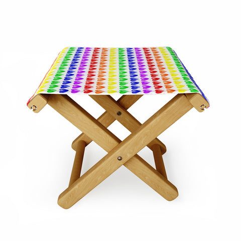 Leah Flores Rainbow Happiness Love Explosion Folding Stool
