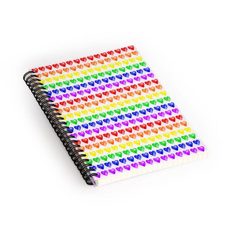 Leah Flores Rainbow Happiness Love Explosion Spiral Notebook