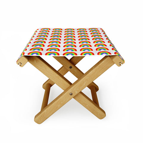 Leah Flores Rainbow Paint Folding Stool