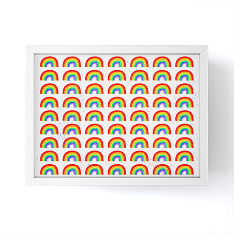 Leah Flores Rainbow Paint Framed Mini Art Print