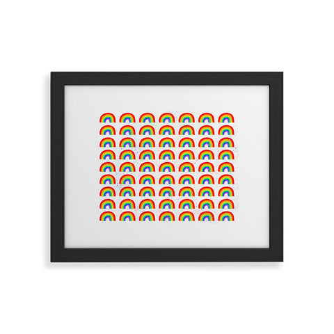 Leah Flores Rainbow Paint Framed Art Print