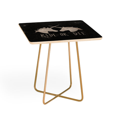 Leah Flores Ride or Die Unicorns Side Table