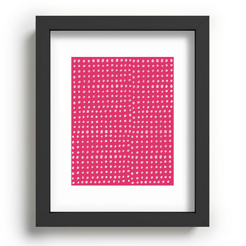 Leah Flores Rose Scribble Dots Recessed Framing Rectangle