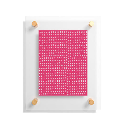Leah Flores Rose Scribble Dots Floating Acrylic Print
