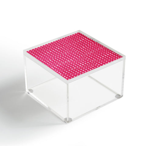 Leah Flores Rose Scribble Dots Acrylic Box