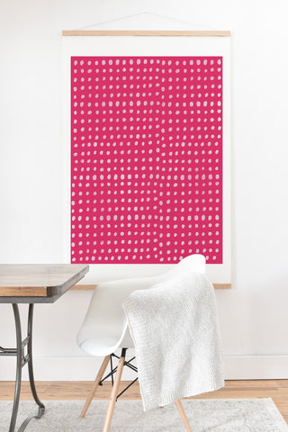 Leah Flores Rose Scribble Dots Art Print And Hanger