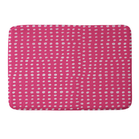 Leah Flores Rose Scribble Dots Memory Foam Bath Mat