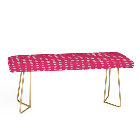 Leah Flores Rose Scribble Dots Bench