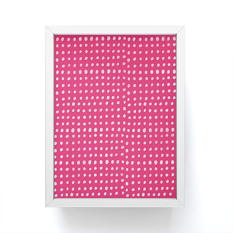 Leah Flores Rose Scribble Dots Framed Mini Art Print