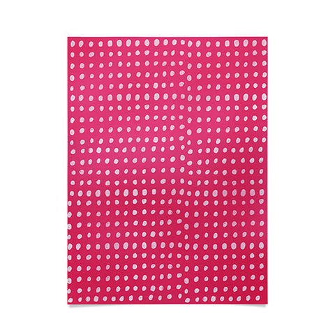 Leah Flores Rose Scribble Dots Poster