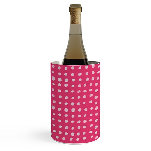 Leah Flores Rose Scribble Dots Wine Chiller