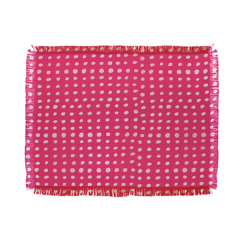 Leah Flores Rose Scribble Dots Throw Blanket