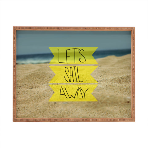 Leah Flores Sail Away Beach Rectangular Tray