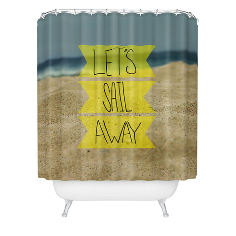 Leah Flores Sail Away Beach Shower Curtain