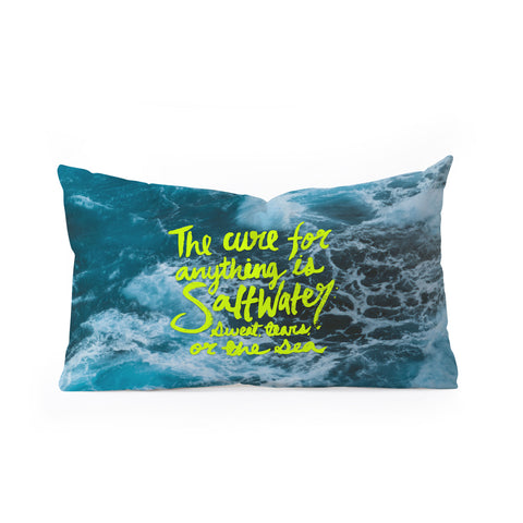 Leah Flores Saltwater Cure Oblong Throw Pillow
