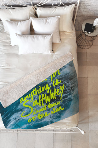 Leah Flores Saltwater Cure Fleece Throw Blanket