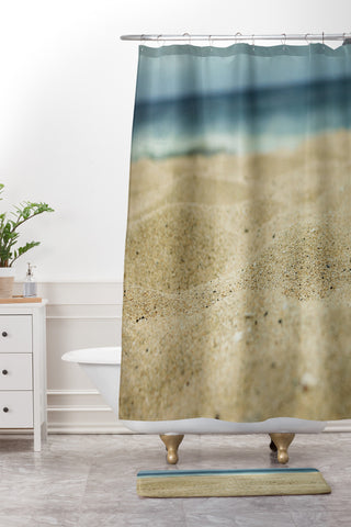 Leah Flores Sandy Beach Shower Curtain And Mat