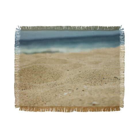 Leah Flores Sandy Beach Throw Blanket