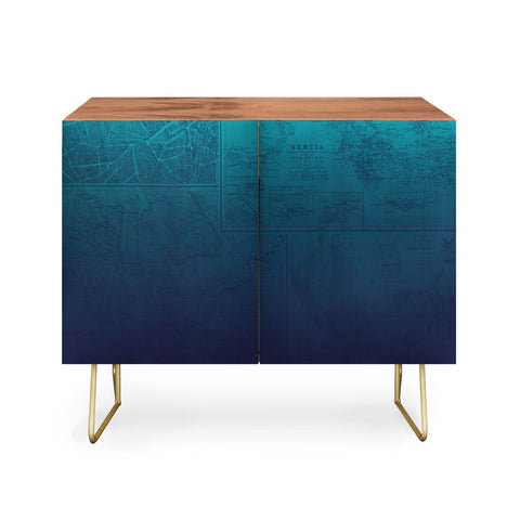 Leah Flores Sapphire Map Credenza