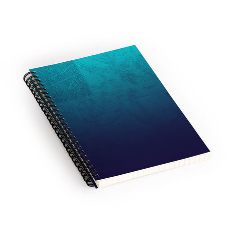 Leah Flores Sapphire Map Spiral Notebook