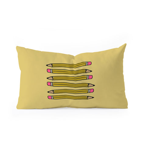 Leah Flores School Days Oblong Throw Pillow