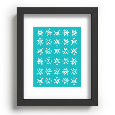 Leah Flores Snowflake Party Recessed Framing Rectangle