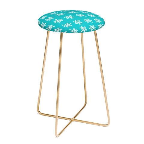 Leah Flores Snowflake Party Counter Stool