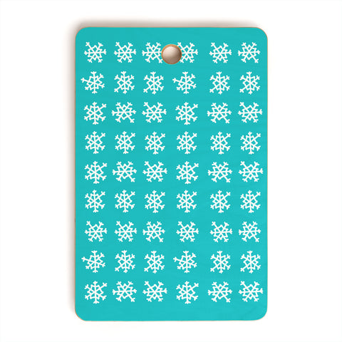 Leah Flores Snowflake Party Cutting Board Rectangle
