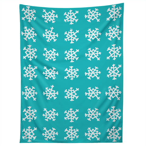 Leah Flores Snowflake Party Tapestry