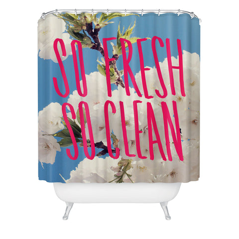 Leah Flores So Fresh So Clean Shower Curtain