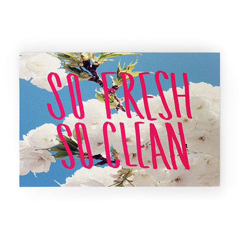 Leah Flores So Fresh So Clean Welcome Mat