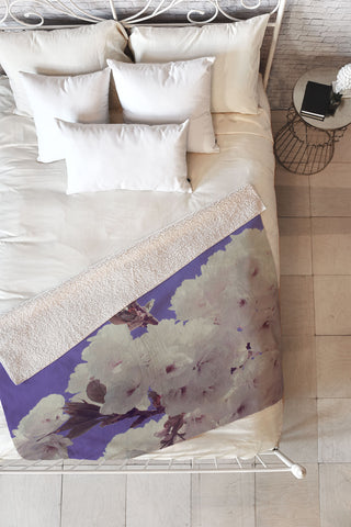 Leah Flores Springtime Flowers Fleece Throw Blanket