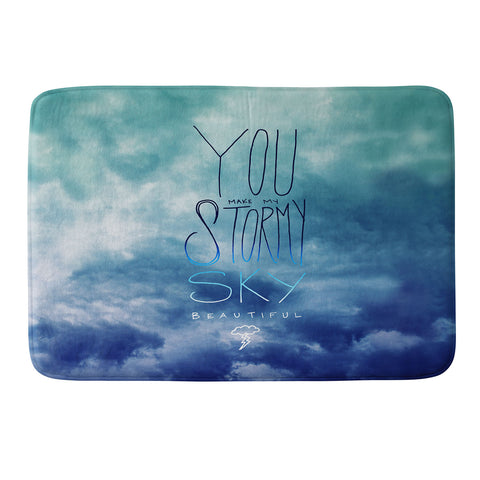 Leah Flores Stormy Sky Memory Foam Bath Mat